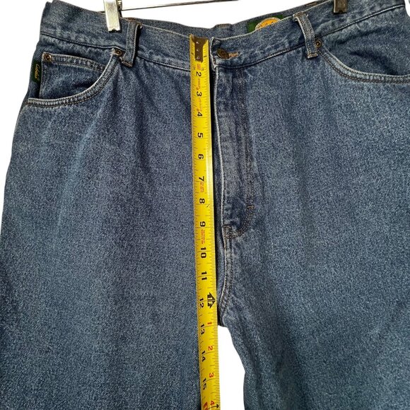 Cabelas Womens 20 Reg Blue Denim Jeans Plaid Flannel Lining Relaxed Fit Zip Fly - Picture 11 of 14